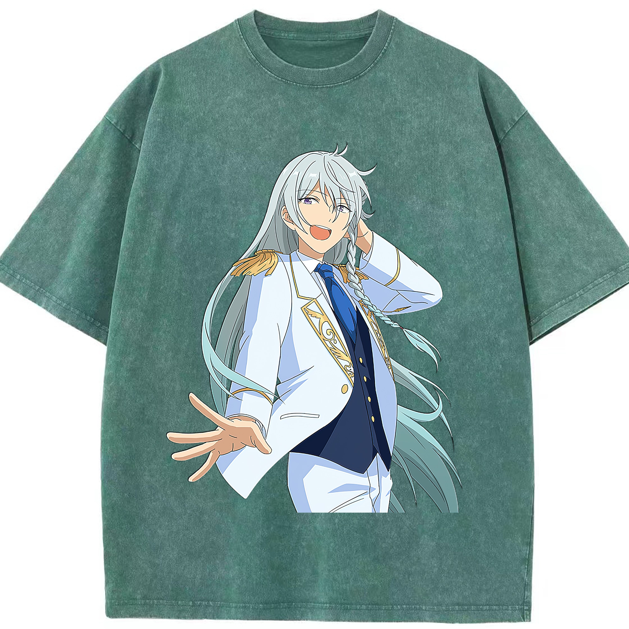 （画像用） あんさんぶるスターズ! Ensemble Stars 綿100% ヴィンテージ風 半袖Tシャツ（フロントプリント）
